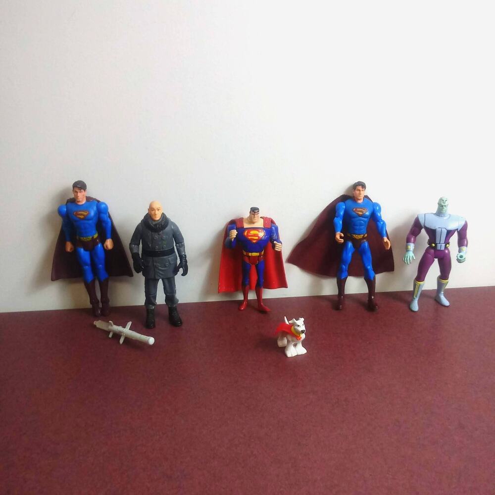 Vtg Superman Lot Lex Luther Krypto Brainiac Movie Kevin Spacey Action Figures - Picture 1 of 6